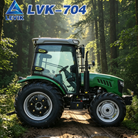 Mini tracteur chinois 4x4 de 70 CV LEVIK, tracteurs agricoles avec pelle arrière