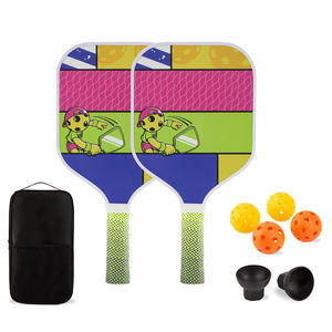 Raquetas de Pickleball para niños, juego de entrenamiento de fibra de vidrio de 35x18x1,3 cm con bolsa de transporte para principiantes, juego entre padres e hijos - Product Image 4
