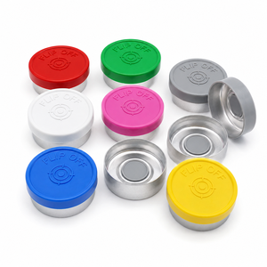 Capsules combinées en aluminium et plastique multicolores de 13 mm/20 mm pour flacons en verre standard - Product Image 2