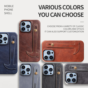 Étui en cuir PU avec Bracelet de support pour téléphone portable, coque pour Iphone 12, 13, 14 Pro Max - Product Image 5