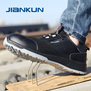 Chaussures de sécurité pour hommes JIANKUN, conformes aux normes CE, anti-écrasement, anti-perforation, avec plaque en acier, embout en acier, vente directe usine - Product Image 2