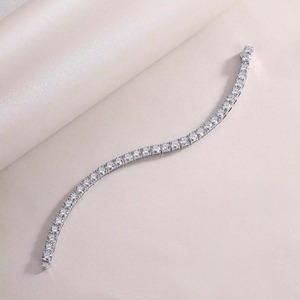 Listo para Enviar: Pulsera de Lujo con Gemas para Hombre y Mujer, Pulsera de Plata 925, Cadena de Tenis con Gemas, Cadena de Tenis de Moissanita de 5mm - Product Image 2