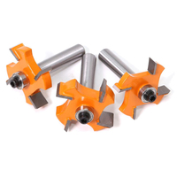 Fresa de ranurado para madera de 8 mm con vástago de carburo, 4 dientes, con rodamiento para recortar y grabar madera