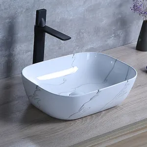 고품질 싱크대 거치된 lavabo 목욕탕 세척 손 물동이 현대 대리석 세라믹 수채