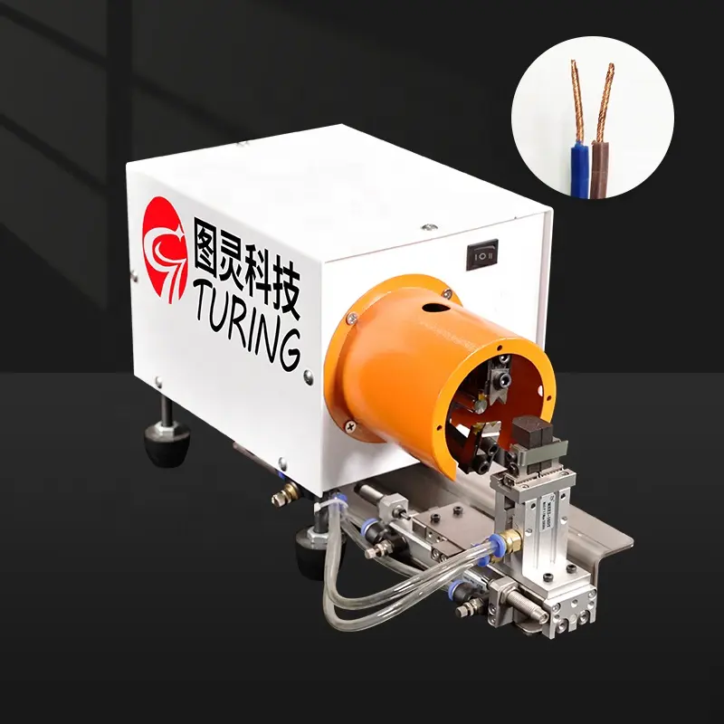 Máquina peladora de cables de núcleo múltiple portátil rotativa neumática, máquina peladora de cables para procesamiento de arnés de cables