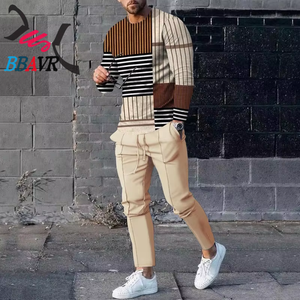 Sport Men <b>T</b> Shirt <b>Track</b> Suit Sports Suit Men's Color Men's Sports Casual Suit 3d Printed Round Neck Sweater Pants - Product Image 4