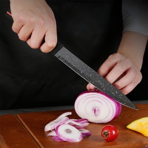 Ensemble de couteaux de cuisine en acier inoxydable avec manche en plastique pour usage domestique et professionnel – Vente en gros - Product Image 4