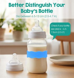 ฉลากซิลิโคนสำหรับขวดน้ำเด็กแบบส่วนตัว ปลอดสาร BPA ใช้ซ้ำได้ สำหรับติดชื่อลงบนขวดน้ำเด็ก - Product Image 4