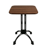 Base de table en aluminium moulé en forme de fer à cheval avec pieds réglables en gel souple pour table haute de bar