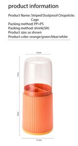Household <b>Kitchen</b> Detachable Cutlery Rack <b>Plastic</b> Chopstick Cage with Dust Cover - Product Image 3