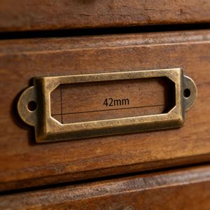 Porte-cartes de visite antique en fer blanc, boîte cadeau décorative en fer avec poignée - Product Image 2