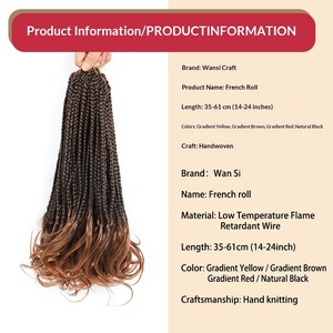 Perruque en fibre chimique à double trame, fabriquée à la machine, <span class=keywords><strong>avec</strong></span> dreadlocks noires pour femmes, boucles françaises à trois brins en soie, pour le commerce extérieur et la consommation nationale - Product Image 2