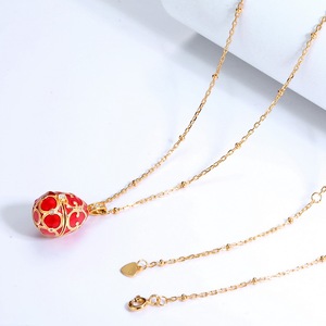Joyería de moda de las mujeres mano <span class=keywords><strong>esmaltado</strong></span> día de Pascua estilo <span class=keywords><strong>ruso</strong></span> huevo de Fabergé COLLAR COLGANTE - Product Image 4