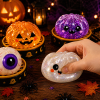 Jouet Squishy Halloween en forme de boule, doux, à remontée lente, anti-stress, sensoriel, mignon, en forme de citrouille, nouveauté, cadeau de fête