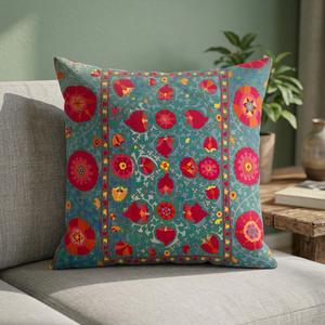 Housse de coussin imprimée personnalisée, produit en vrac fait à la main de forme carrée et de taille amovible et lavable pour la maison ou l'hôtel - Product Image 2