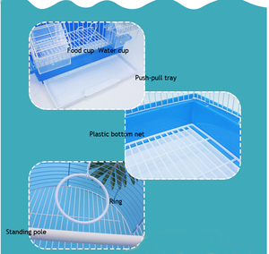 Gabbia per <span class=keywords><strong>Uccelli</strong></span> in Metallo per Cocorite, Pappagallini, Myna, Trincio e Rondine - Product Image 4