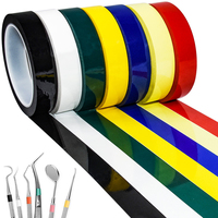 Ruban de marquage dentaire coloré haute température 270F pour autoclave, identification d'instruments, PET étanche