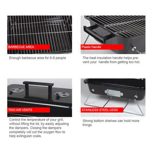 Pique-nique, <span class=keywords><strong>camping</strong></span>, poêle à charbon de bois portable, gril de barbecue pliant extérieur, barbecue en carbone extérieur - Product Image 4