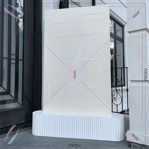 FSDKX Custom ize Large Backdrop Stand Board PVC Acryl Willkommen schild Stand für Hochzeits bankett Hotel Arragement - Product Image 4
