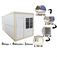 Vente chaude Maison préfabriquée de 20 pieds Petite maison Prokat Bureau à domicile Conteneur pliable Cadre de maison Casas Appartement