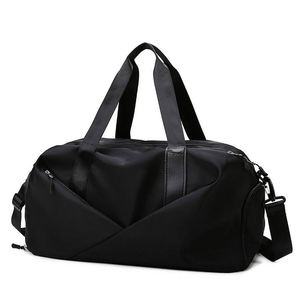 Wholesale <b>Navy</b> Oxford Custom Waterproof Large Capacity Unisex Duffle <b>Bags</b> Fashion Zipper Portable Travel Overnight Luggage - Product Image 1