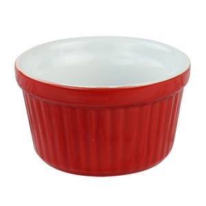 Free shipping hotel-style <b>small</b> cake <b>cup</b>, ceramic striped steamed egg bowl, round high-temperature resistant ceramic pudding - Product Image 1