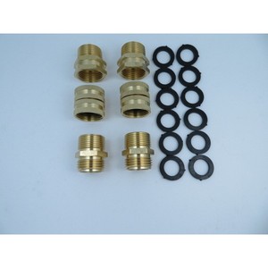 Ensemble de 6 raccords d'irrigation de jardin 3/4 pouce GHT vers NPT GHT vers NPT, raccords en cuivre métallique et adaptateur de tuyau - Product Image 1