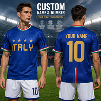 Maillots de football personnalisés de haute qualité pour équipes nationales, version fan, OEM ODM, tenue de football pour hommes, vêtements de sport respirants