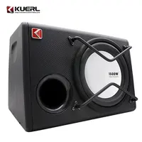 Caisson de Basses Actif Trapézoïdal 10 Pouces Très Vendu pour Voiture avec Amplificateur, Bobine Unique, Puissance Maximale 1500W, Médiums, Subwoofer Audio 12V CC
