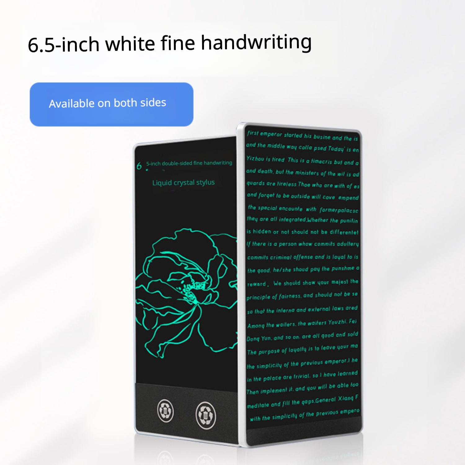 Écriture manuscrite blanche