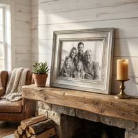 Cadre photo rustique en bois vieilli blanc, style ferme, personnalisé, directement de l'usine, multi-couches, vente en gros