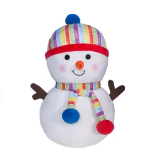 Оптовая продажа индивидуальные рождественские снежные мужские плюшевые игрушки мягкие милые рождественские мягкие игрушки