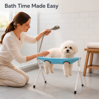 Hamac et support de bain classiques en tissu pour toilettage et nettoyage des animaux de compagnie, style Pékin, avec fonctions anti-griffures et anti-morsures pour chiens et chats