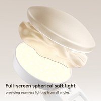 Lampe d'appoint à clipser pour téléphone, selfie, vlog, diffusion en direct, maquillage, appel vidéo – Pliable, portable, rechargeable, lumière à couleur réglable