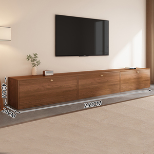 Table basse console <span class=keywords><strong>TV</strong></span> 2025 tout-en-un, unité murale mince pour les maisons compactes modernes, style minimaliste et rangement intelligent - Product Image 5