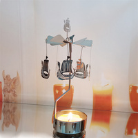 Bougie de carrousel de décoration personnalisée, porte-bougies rotatif de bateau de Pirate pour cadeau de noël