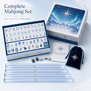 Artistic Premium Acrylic Navy Blue & Copper Gold Gift <b>Mahjong</b> <b>Set</b> for Holiday Gifts and Retail - Product Image 4