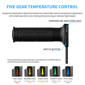 Poignée <span class=keywords><strong>chauffante</strong></span> intégrée pour vélo électrique d'hiver Wupp Chauffage intelligent pour poignées de vélo électrique - Product Image 3