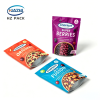Sachets personnalisés imprimés de qualité alimentaire, métallisés, à fermeture éclair, avec fenêtre, pour fruits de mer, poisson, snacks, anchois séchés, crevettes, noix