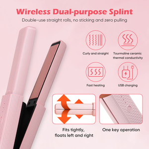 Lisseur de cheveux professionnel rechargeable à ions négatifs LED sans fil, mini fer plat pour toutes les coiffures, 11 modes de température, chauffe rapide en 15 secondes - Product Image 3