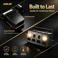 Machine à bulles de fumée LED RGBW 900W à 4 têtes avec télécommande DMX, machine à effets de scène 3-en-1 pour fumée et bulles
