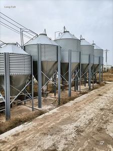 Equipo de cría de ganado automatizado Nueva condición Torre de alimentación de granja de cerdos Hoja galvanizada Torre de almacenamiento de alimentación de cerda 1 año de garantía - Product Image 2
