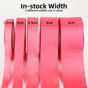 Bán Buôn 4Cm Rắn Màu Polyester Duy Nhất Bên Satin Ribbon Cuộn Cho Hoa Bó Hoa Hộp Quà Tặng Gói - Product Image 2