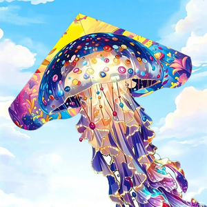 <span class=keywords><strong>Cerf</strong></span>-<span class=keywords><strong>volant</strong></span> méduse scintillant coloré, grand <span class=keywords><strong>cerf</strong></span>-<span class=keywords><strong>volant</strong></span> à longue queue magnifique pour adultes et activités familiales en plein air - Product Image 1