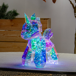 SPRING PLANTING Glowing Wholesale <b>Unicorn</b> Christmas Tree Hanging <b>Ornaments</b> Christmas Decorations - Product Image 2