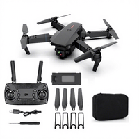 Drone E88 WiFi avec double caméra HD 4K grand angle, télécommande vidéo, vol stationnaire intérieur, drone pliable quadricoptère