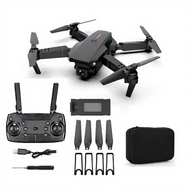 E88 Drone WiFi with Dual Pro 4K HD Camera Wide-Angle Remote Control Video Indoor Hover Foldable Quadcopter Drones