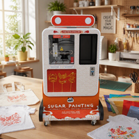 Imprimante automatique d'art sucré IA, machine distributrice de bonbons à haute efficacité pour la vente de snacks de rue et les activités commerciales
