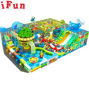 Équipement de terrain de jeu intérieur pour enfants sur le thème de l'océan aire de jeux douce commerciale avec jeux de projecteur interactifs