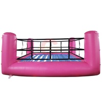 Livraison gratuite 4x4m 13x13ft Ring de lutte interactif gonflable, arène de boxe, terrain de joute, parcours d'obstacles à vendre